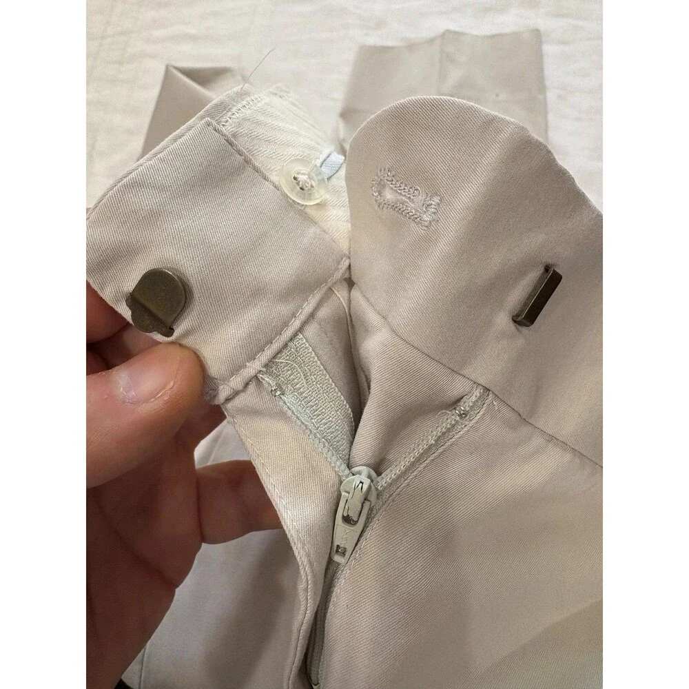 J Crew City Fit Womens Size 4 Beige Dress Pants Straight Leg Career Trousers